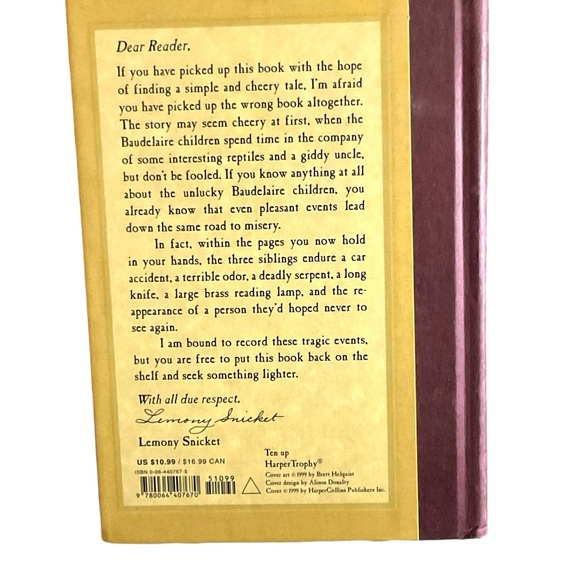 Childrens Books- A Series of Unfortunate Events by Lemony Snicket Books 1- 3 GC - Picture 5 of 7